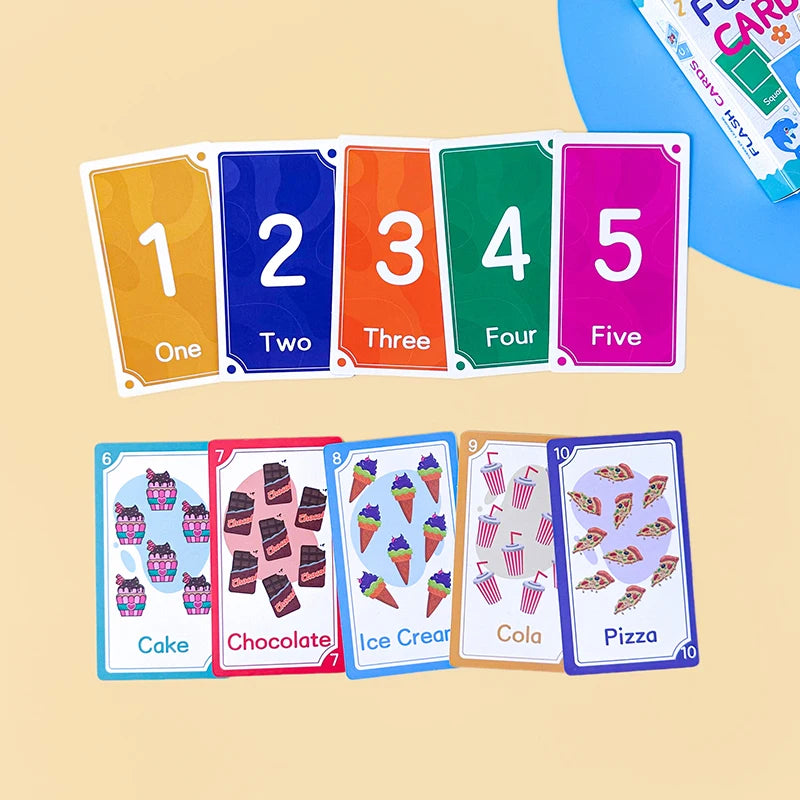 Montessori Flash Cards – 58-Piece Alphabet, Number & Shape Learning Set