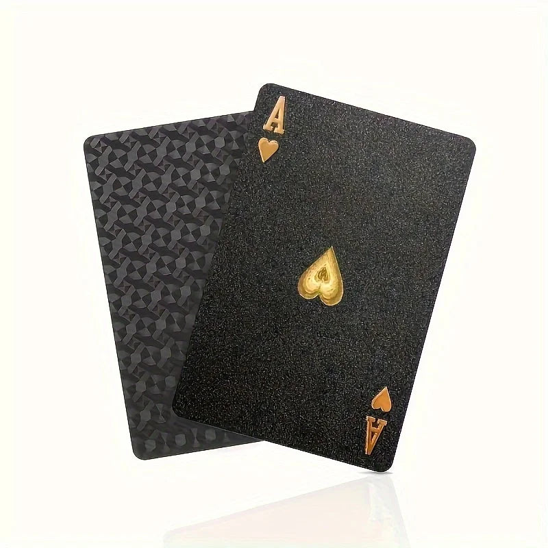 Waterproof Playing Cards – Black Gold Deck for Games & Gifting