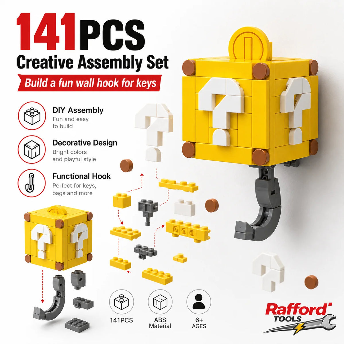 Mini Building Blocks – 141PCS DIY Brick Keychain Building Set