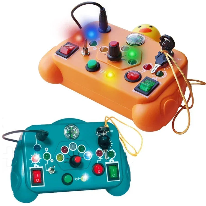 Montessori Busy Board LED Light Switch Sensory Activity Toy