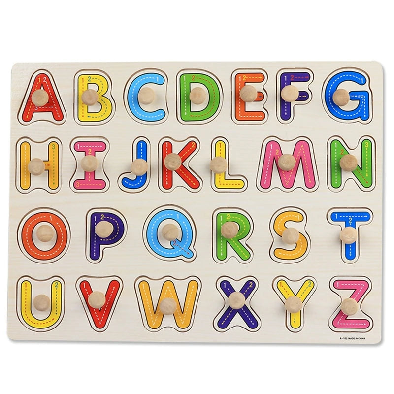 Wooden Alphabet Number Puzzle