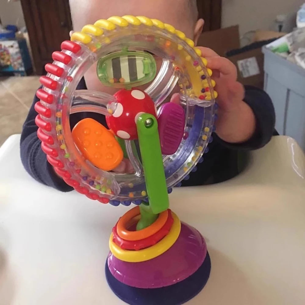 Baby Suction Cup Rattle Toy – Rotating Ferris Wheel Activity Toy