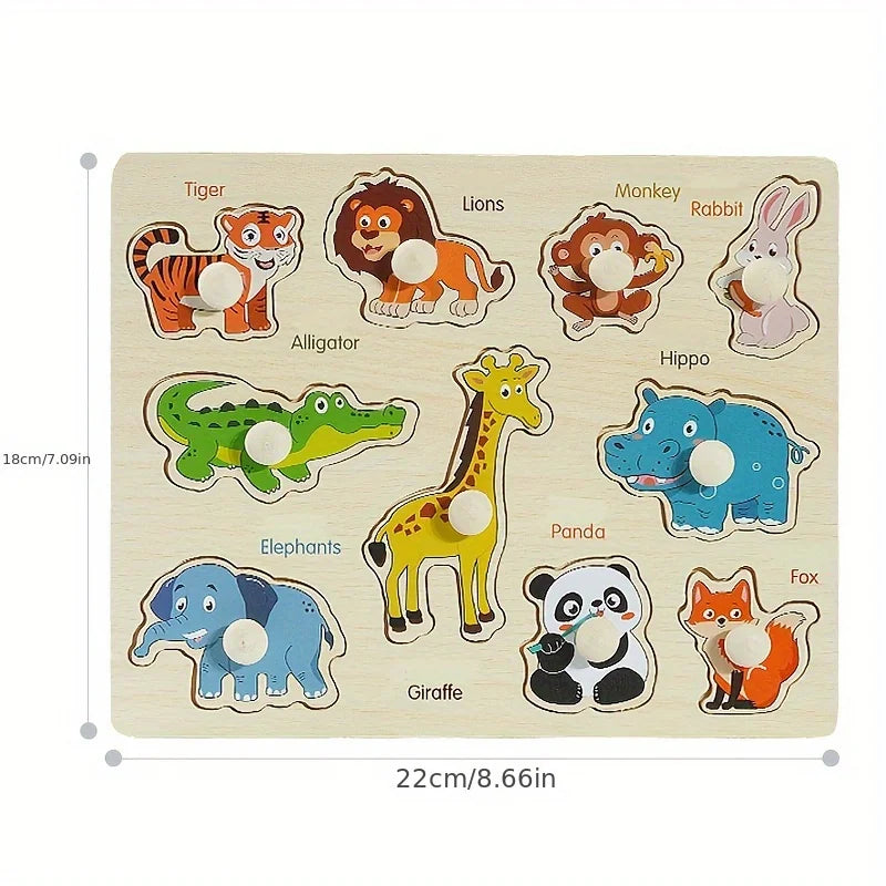 Montessori Geometry Puzzle Board – Wooden Shape Matching Puzzle