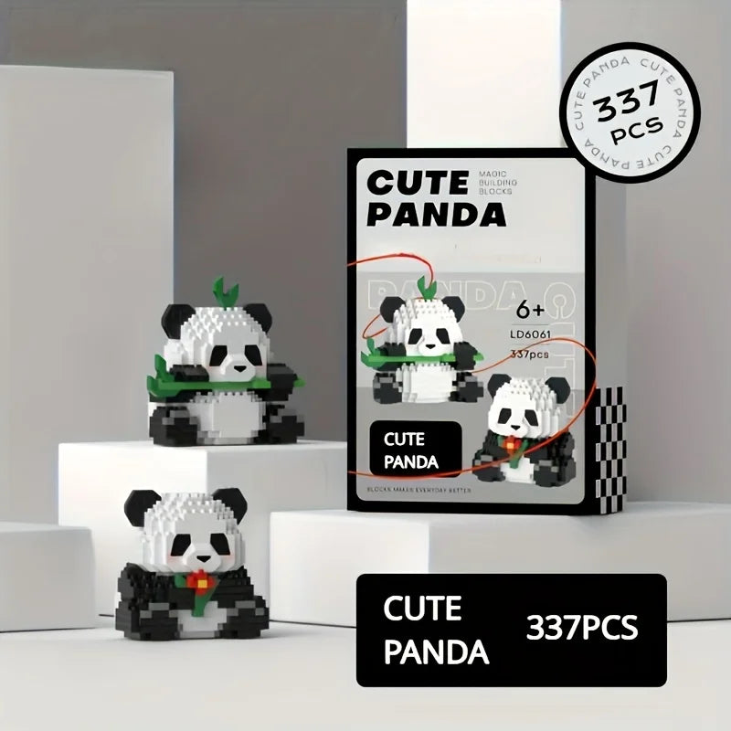Panda Building Blocks DIY Educational Animal Building Set