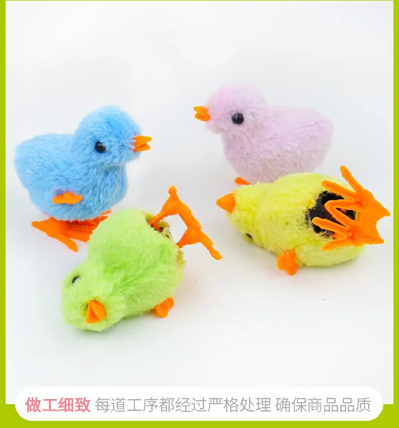 Wind Up Cat Toy – Hopping Plush Chick Interactive Pet Toy