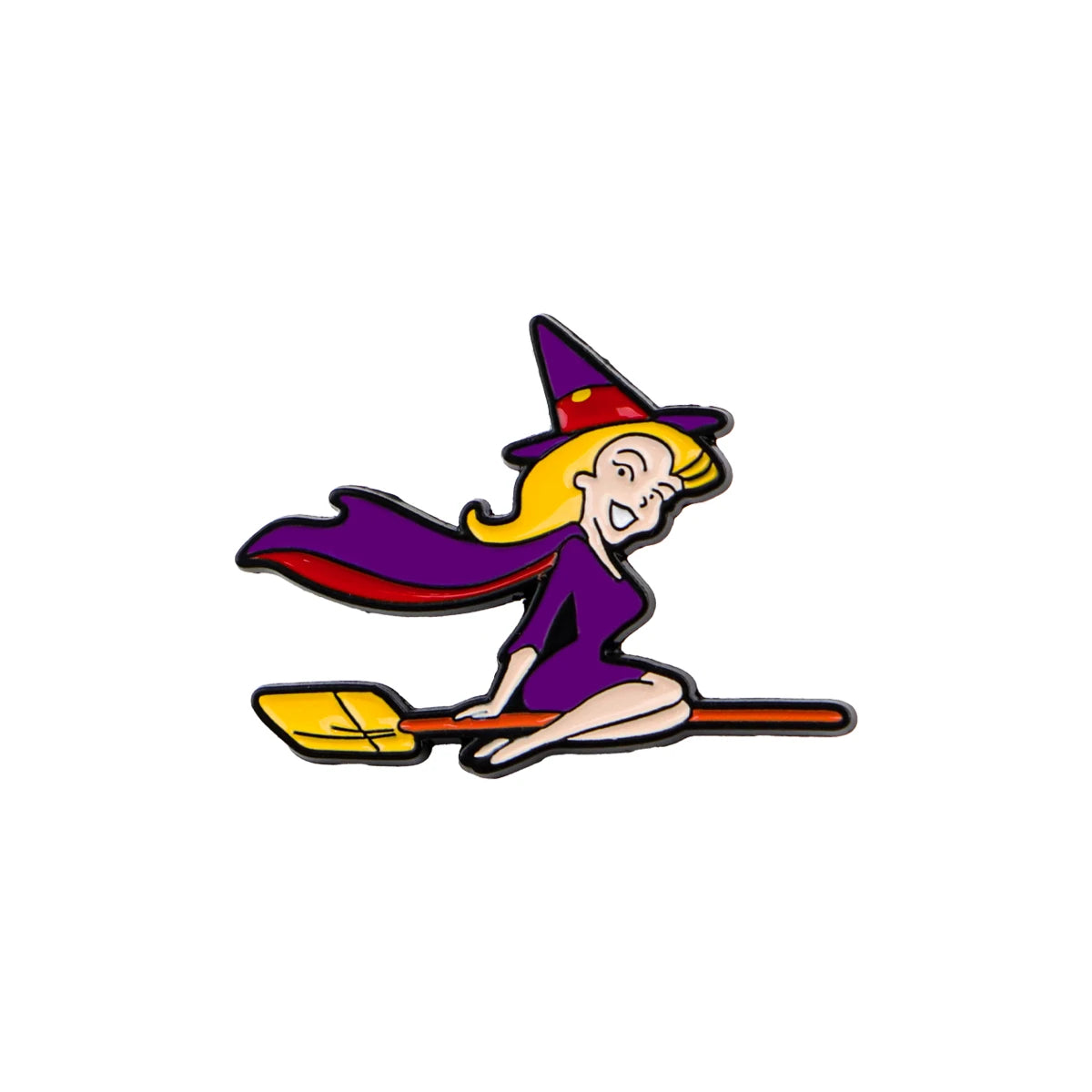 Witch Enamel Pin – Halloween Lapel Accessory for Backpacks & Clothing