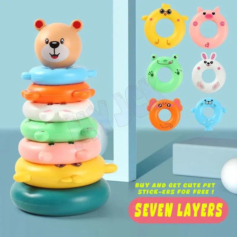 Stacking Cups for Babies – Rainbow Montessori Nesting Toy