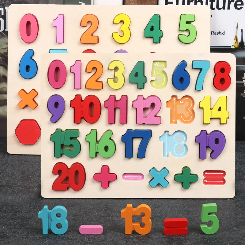 Wooden Alphabet Number Puzzle