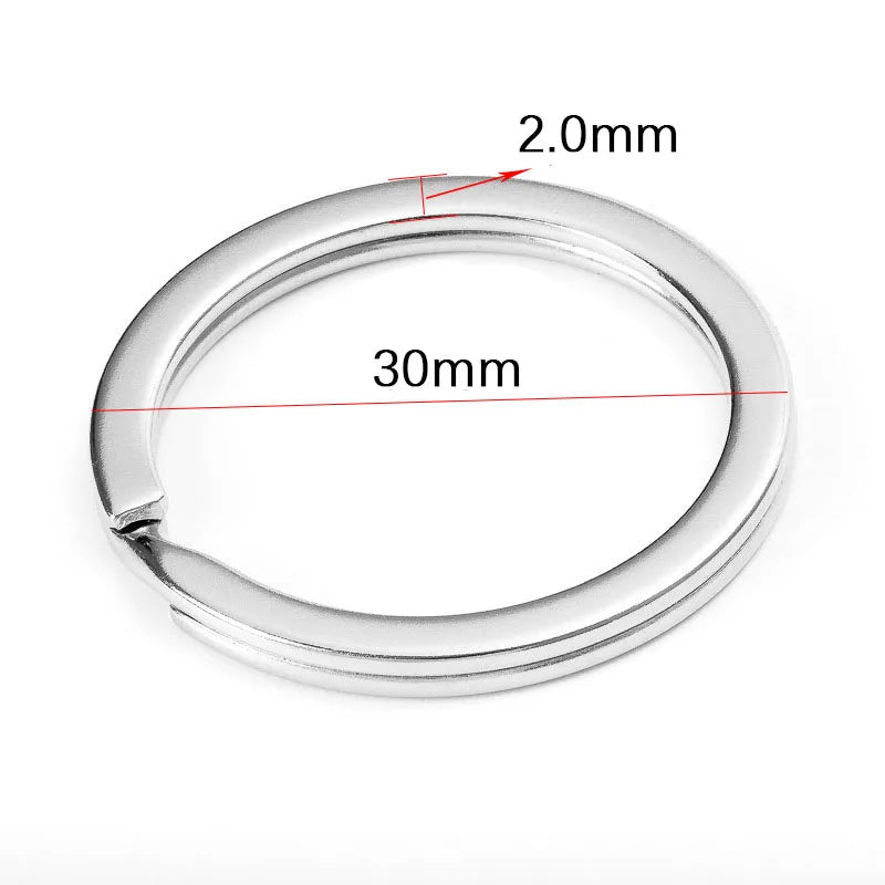 20pcs Stainless Steel Key Rings, Round Split Rings for DIY Keychains