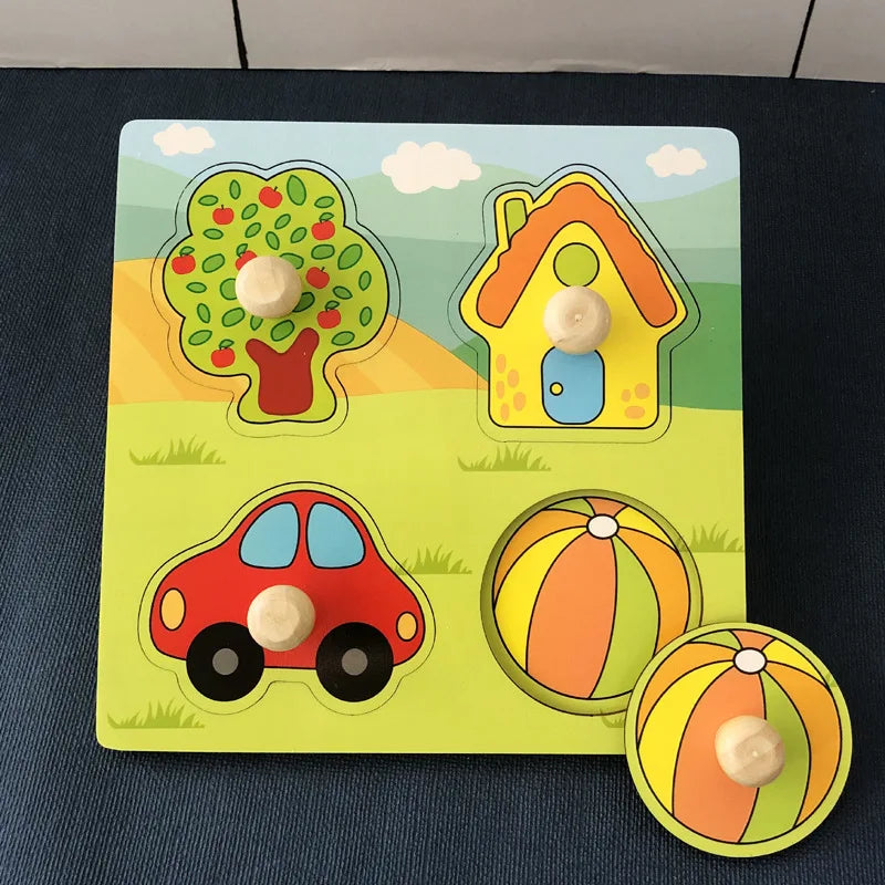 Montessori Wooden Toys – Educational Learning Puzzle for Kids