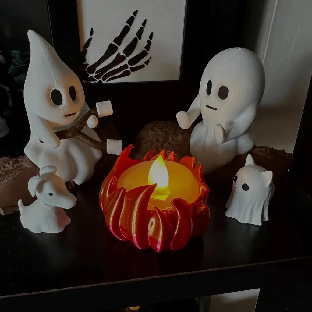 Halloween Ghost Campfire Decor, Spooky Outdoor Party Prop