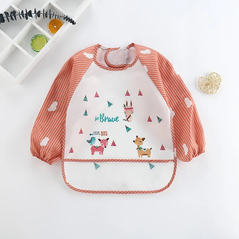 Waterproof Baby Bib Long Sleeve