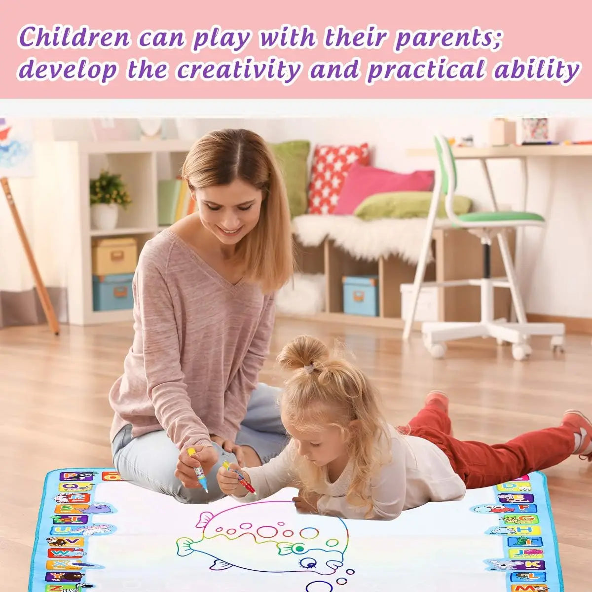 Water Drawing Mat – Reusable Magic Doodle Mat for Kids