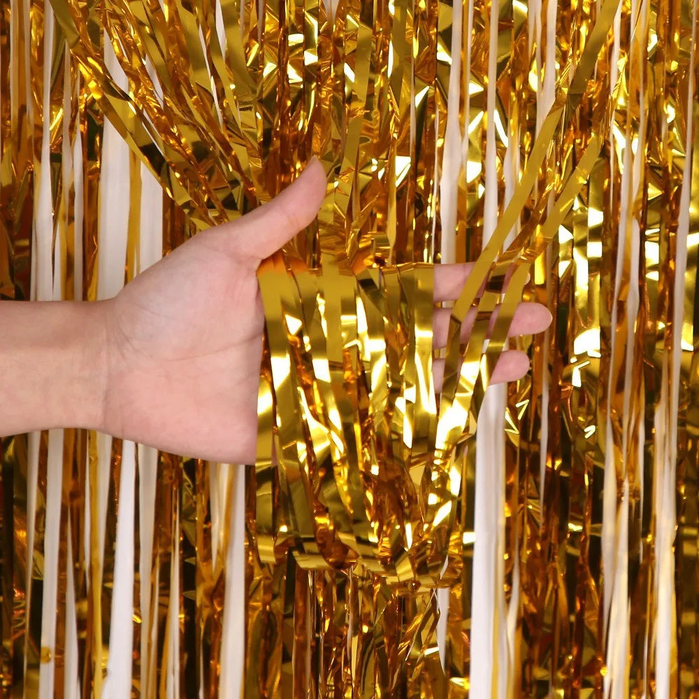 Metallic Foil Fringe Curtain – 1×2M Party Backdrop