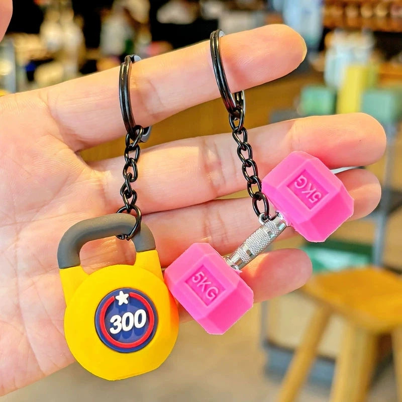 Dumbbell Keychain, Fitness Water Bottle Clip for Gym Bags