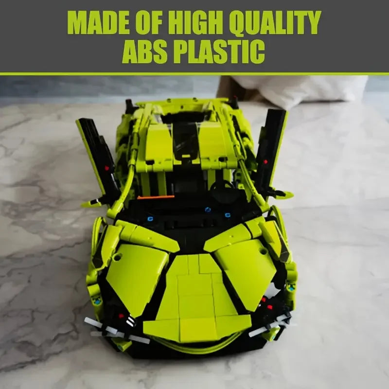 Green Sports Car Building Blocks DIY Brick Building Set