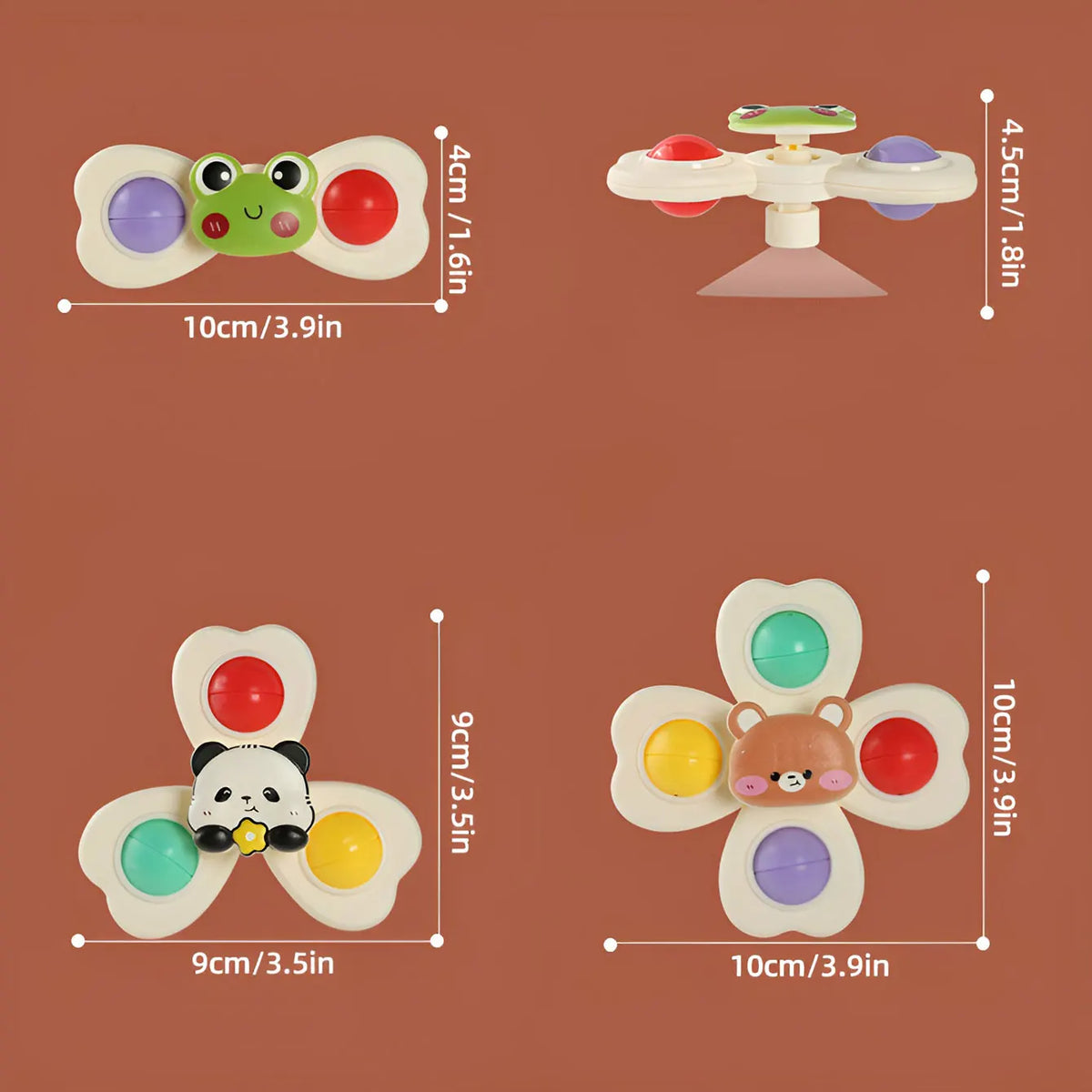 Suction Cup Spinner Toy – Rotating Baby Toy 3-Piece Set