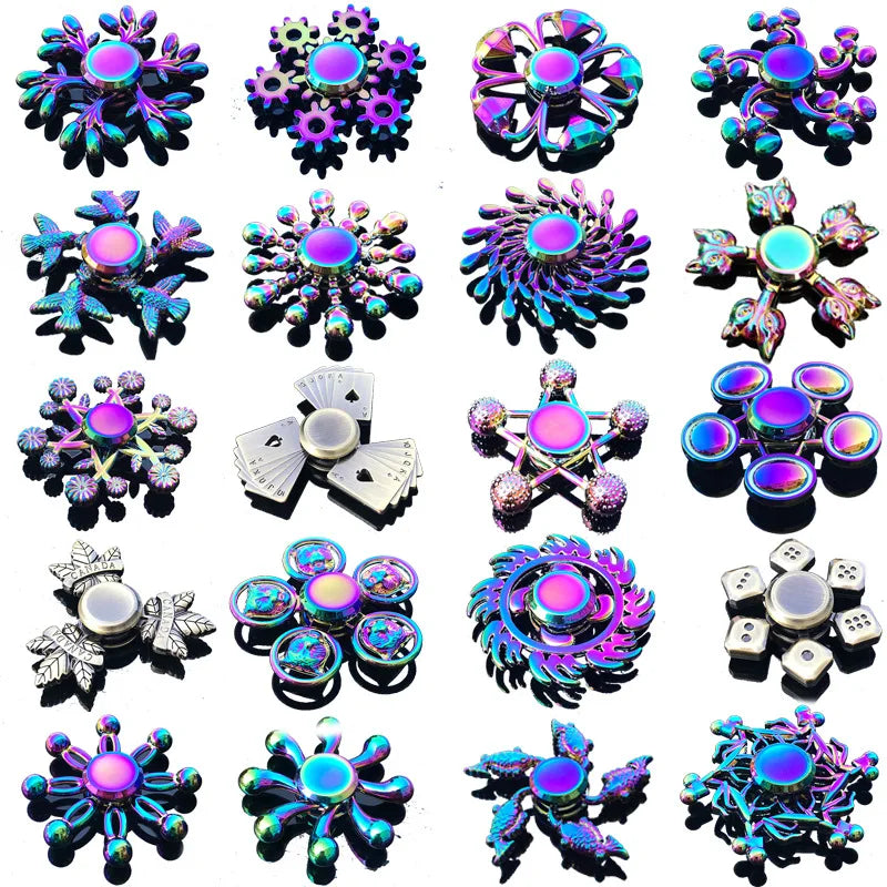 Rainbow Fidget Spinner Colorful Finger Spinning Toy