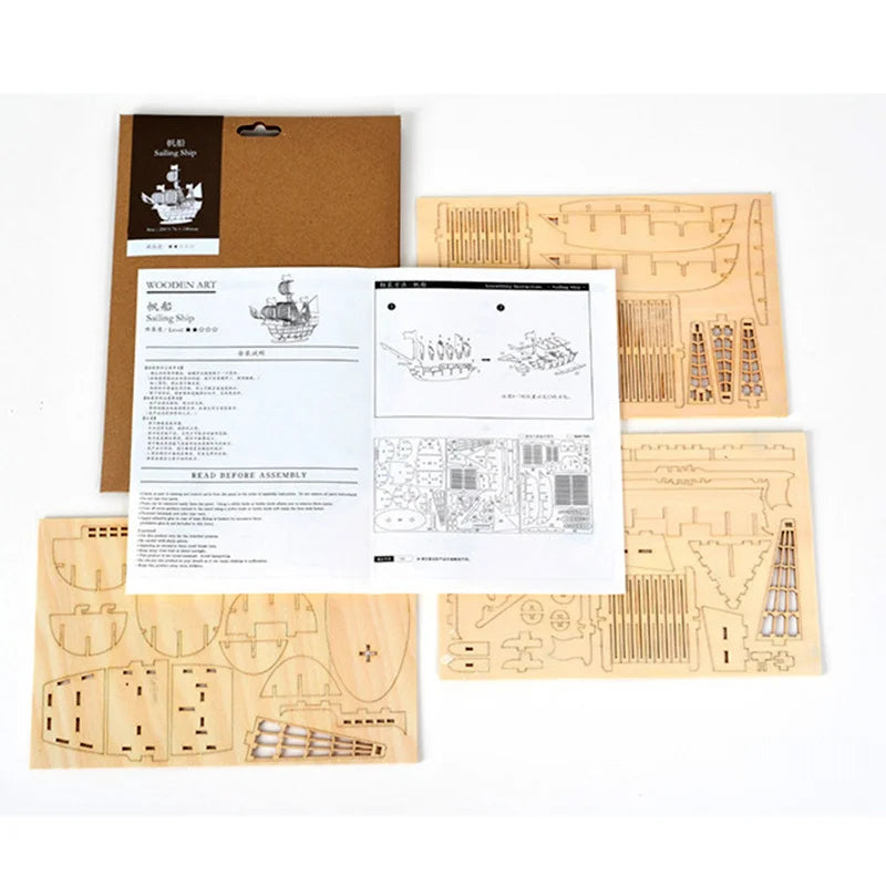 3D Wooden Insect Puzzle – Animal Skeleton Assembly Model