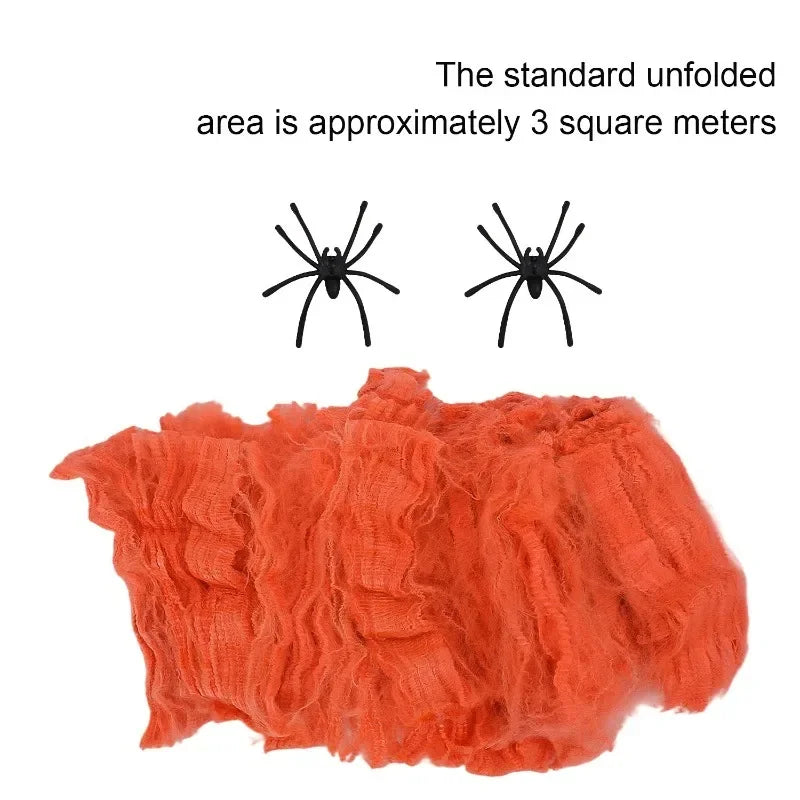 Halloween Spider Web Decoration – Stretchy Cobweb Party Decor