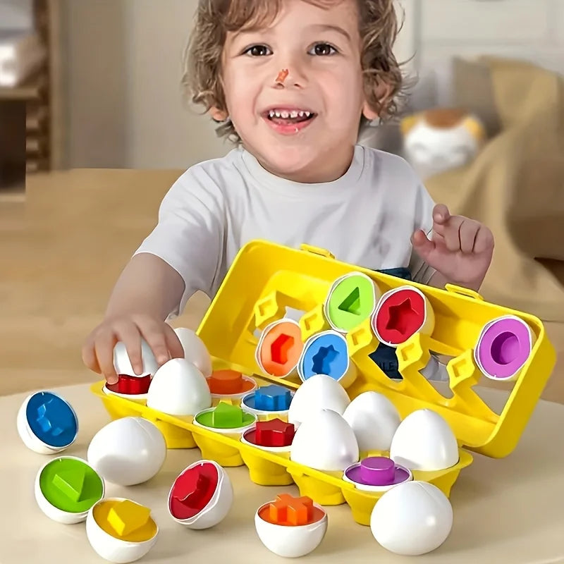 Color and Shape Matching Toy with Storage Box for Toddlers