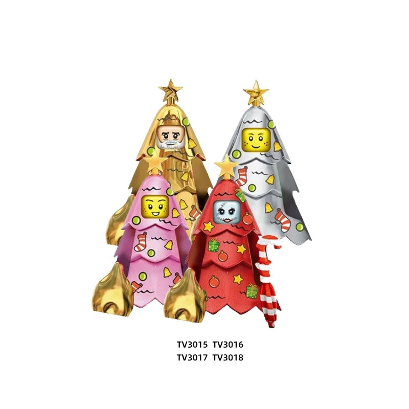 Christmas Building Blocks Santa Mini Figures DIY Building Set