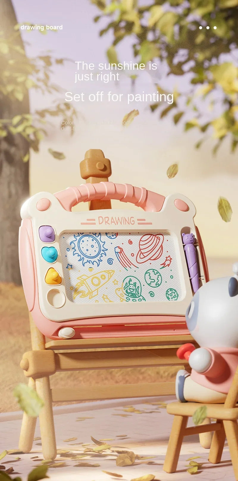 Magnetic Drawing Board for Kids – Reusable Writing & Doodle Toy
