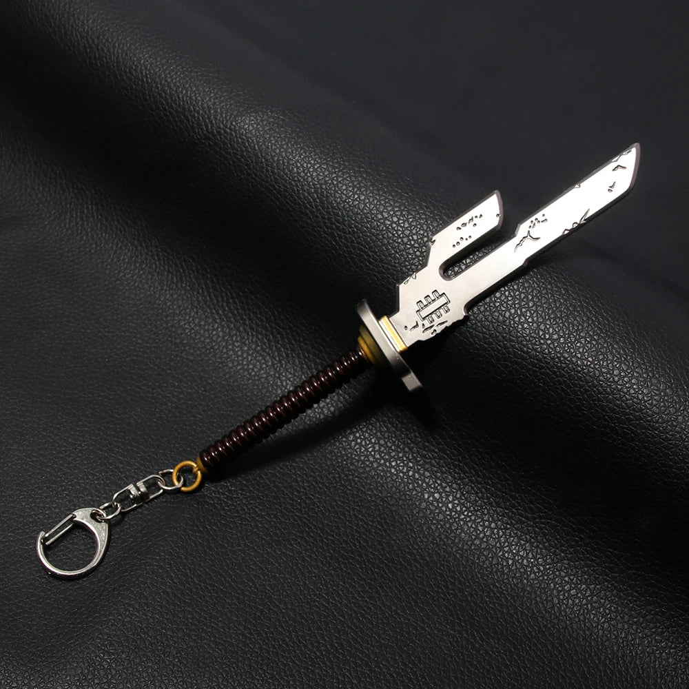 Anime Keychain Metal Sword Pendant Keyring for Collectors & Fans
