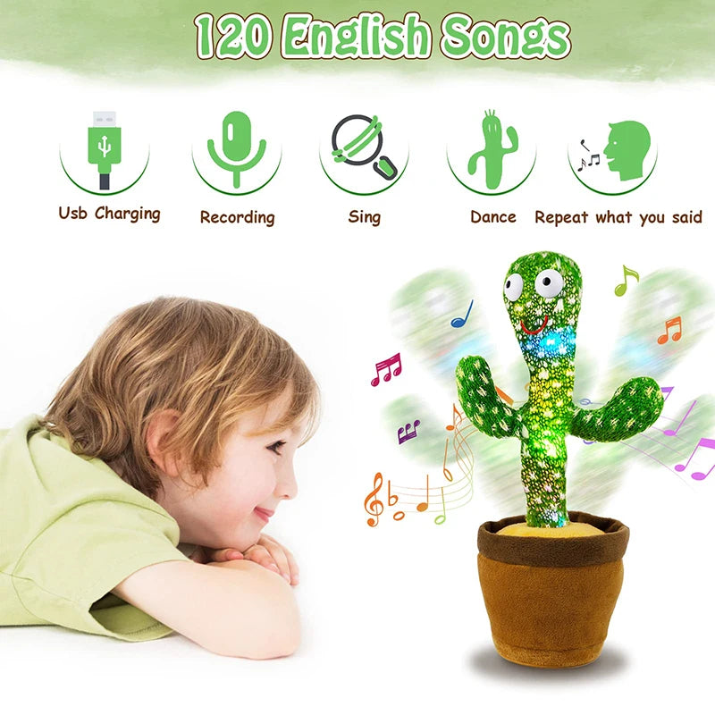 Talking Cactus Plush – Dancing Voice Repeat Toy for Kids