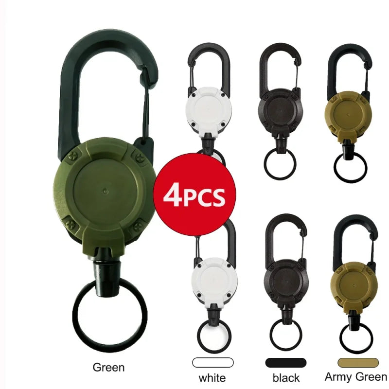 Retractable Keychain with Heavy Duty Carabiner
