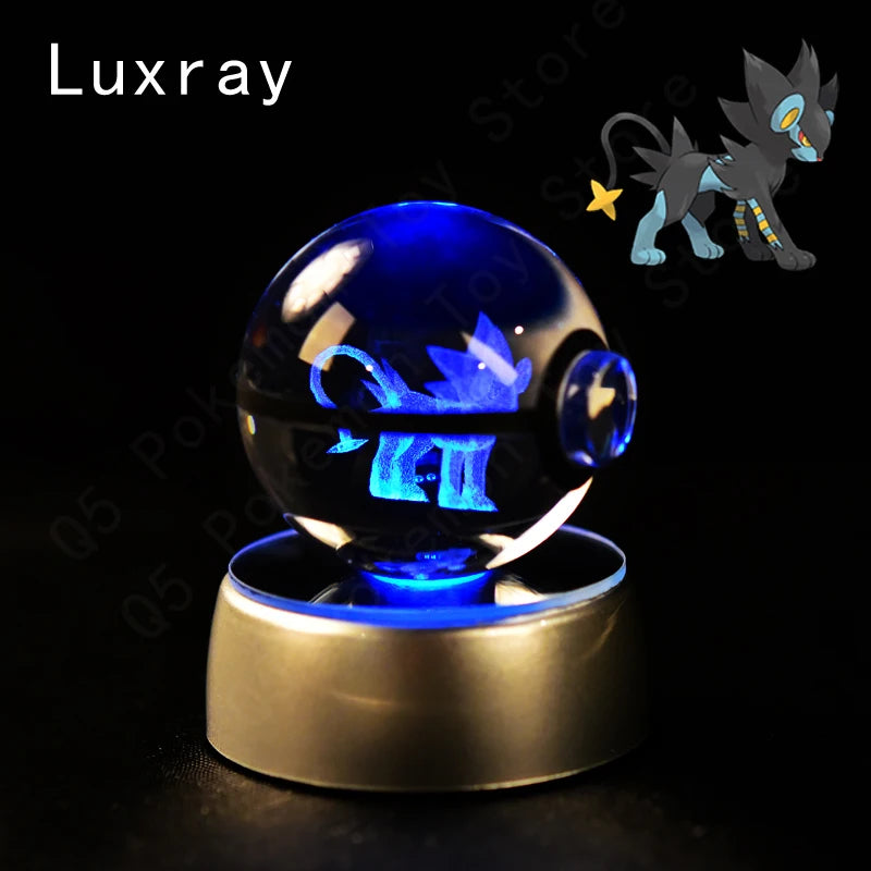 3D Crystal Ball Night Light – Glass LED Decorative Lamp