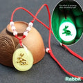 Glowing Gem Necklace Luminous Stone Halloween Pendant