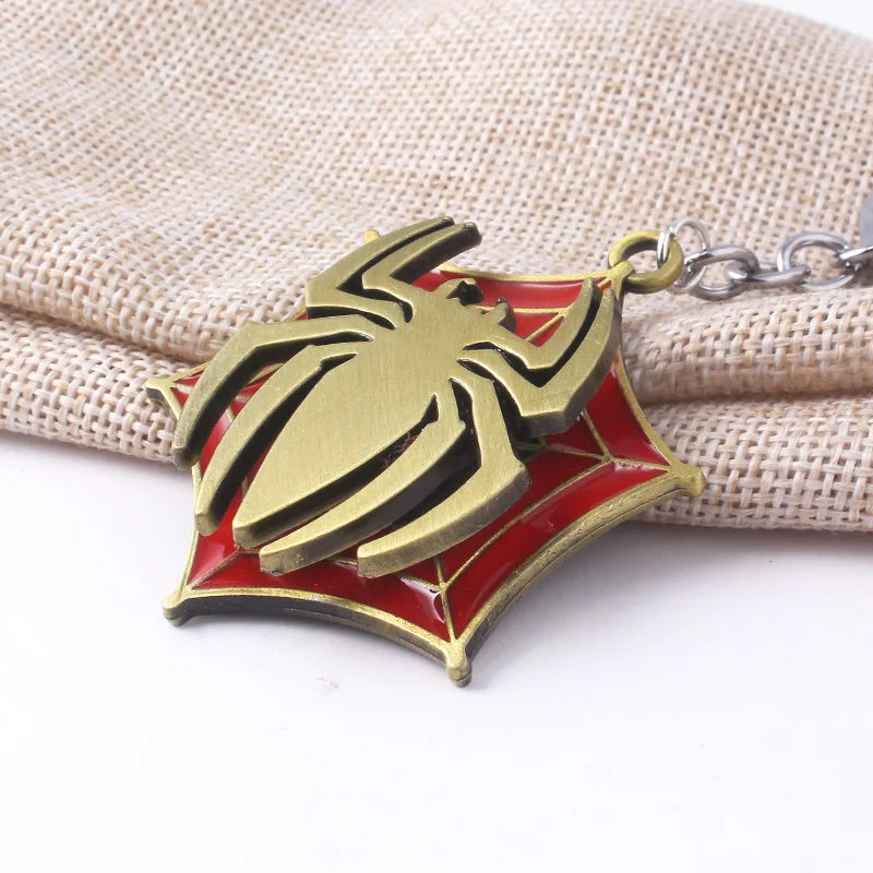 Rotatable Spider Keychain – Metal Backpack Accessory