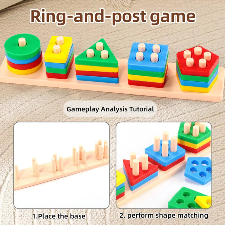 Geometric Building Blocks Set for Toddlers – Early Learning Toy