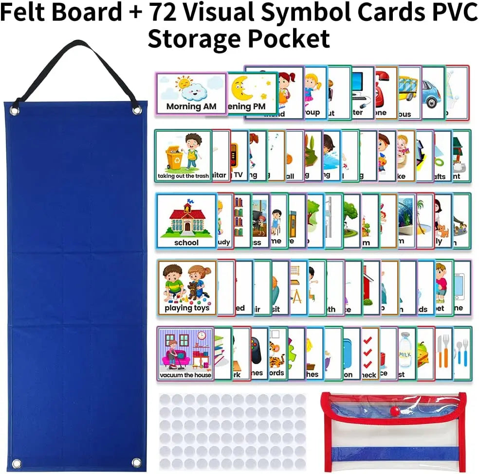 Visual Schedule for Kids – Daily Routine Chart with 70 Cards