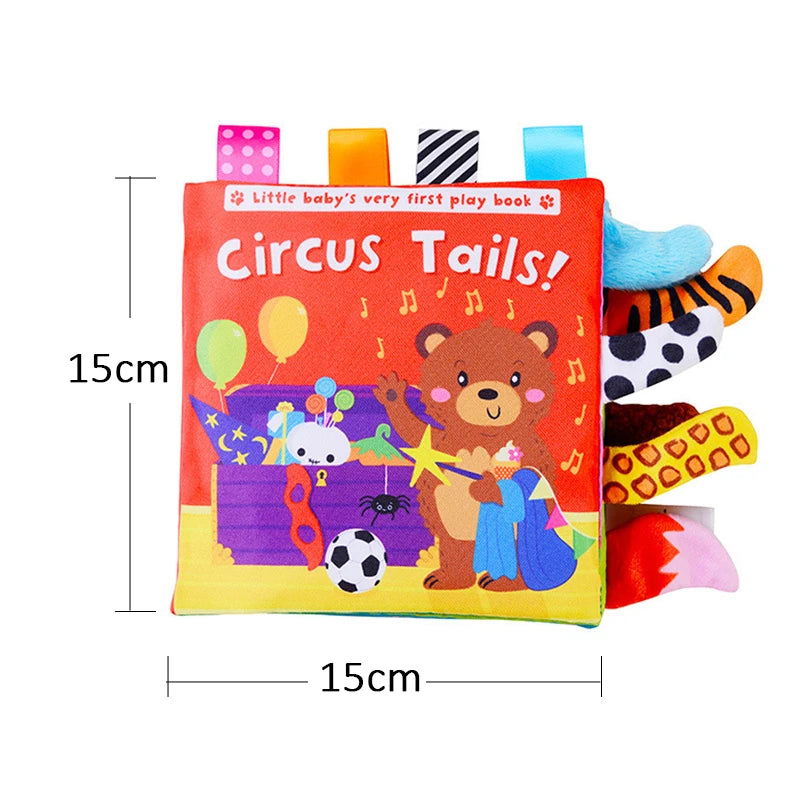 Baby Sensory Book – Soft 3D Touch & Feel Cloth Learning Toy