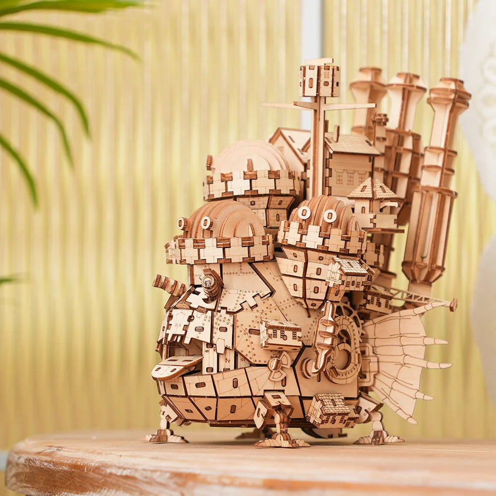 3D Wooden Puzzle Castle Model DIY Assembly Kit for Kids & Adults