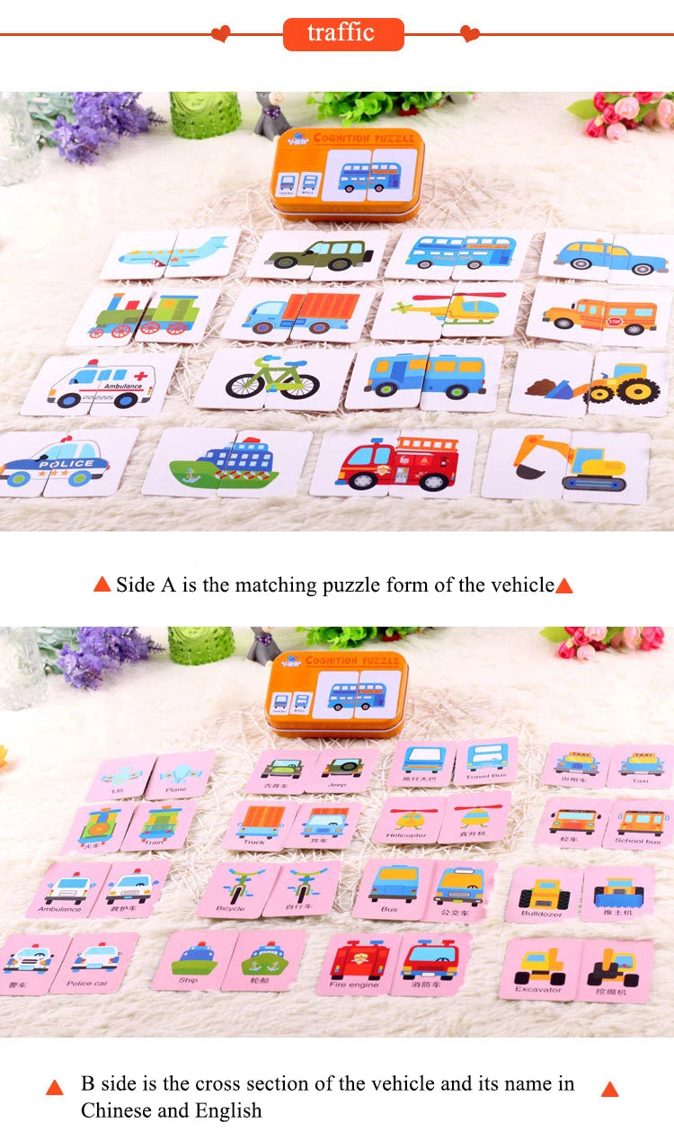 Montessori Toddler Puzzle – Wooden Animal Jigsaw Game