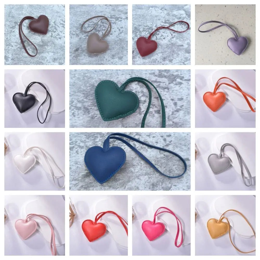 Heart Keychain PU Leather Car Keyring