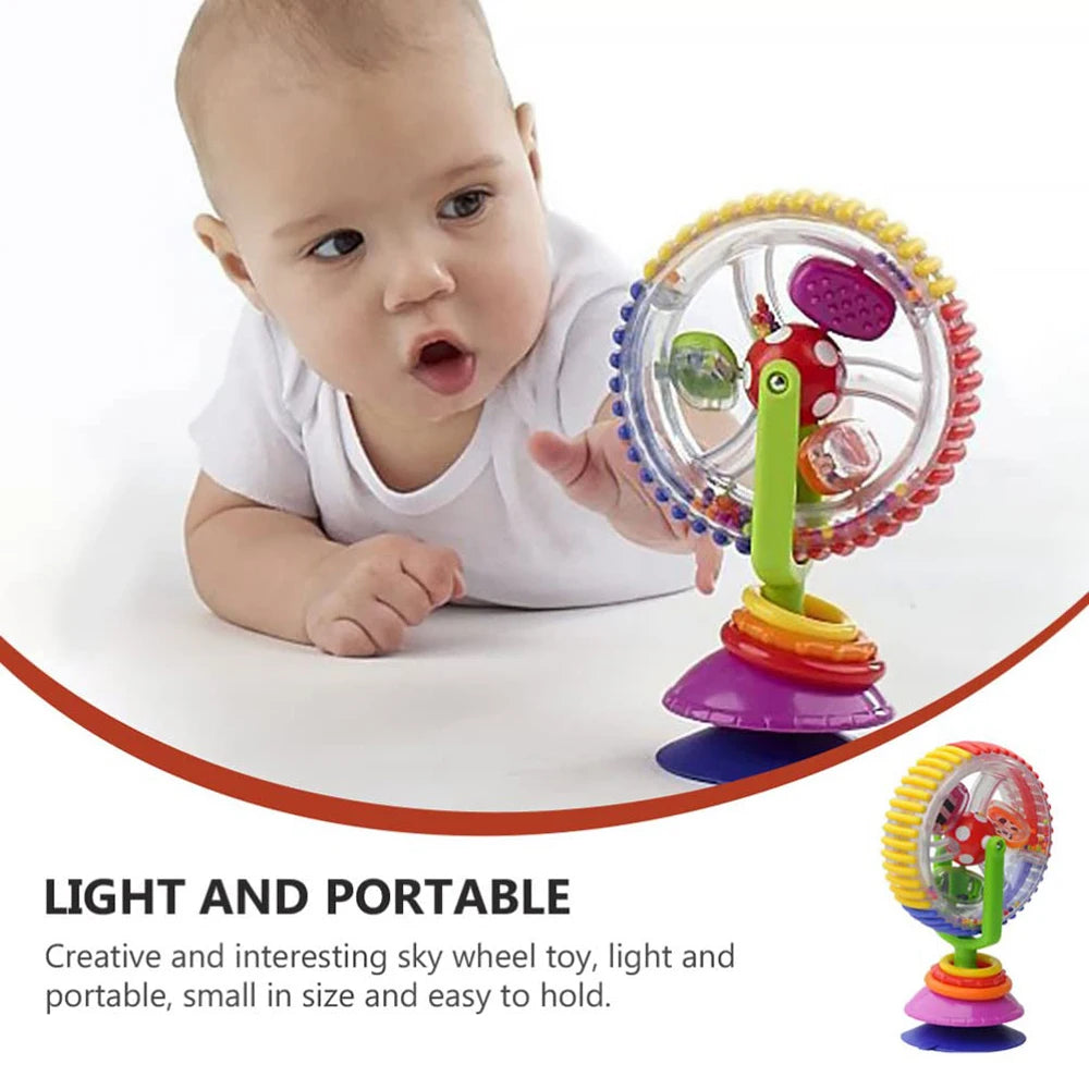 Baby Suction Cup Rattle Toy – Rotating Ferris Wheel Activity Toy