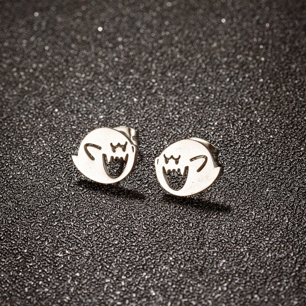 Ghost Stud Earrings – Stainless Steel Halloween Earrings