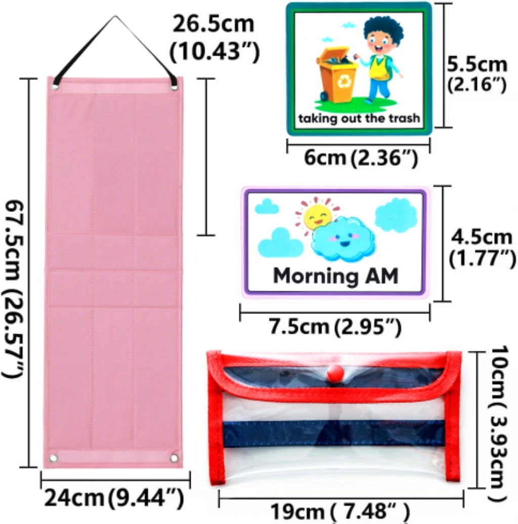 Visual Schedule for Kids – Daily Routine Chart with 70 Cards