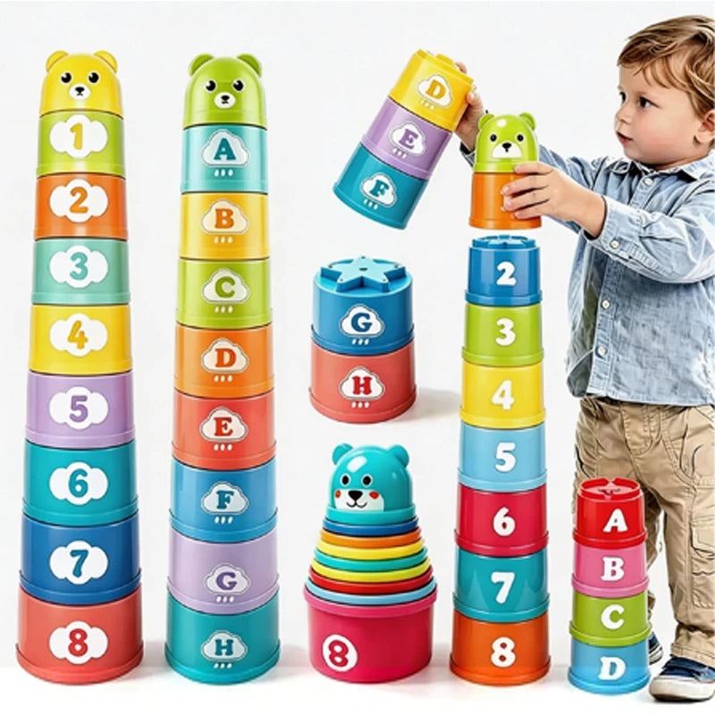 Cup Stacking Game – Educational Speed & Matching Toy for Kids