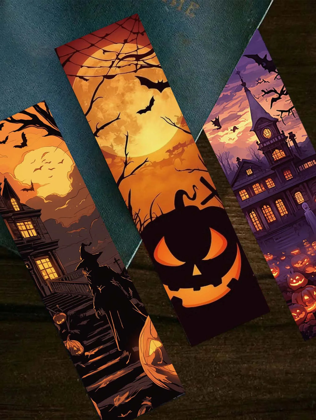 Halloween Bookmarks – 30-Piece Paper Reading Bookmarks Set