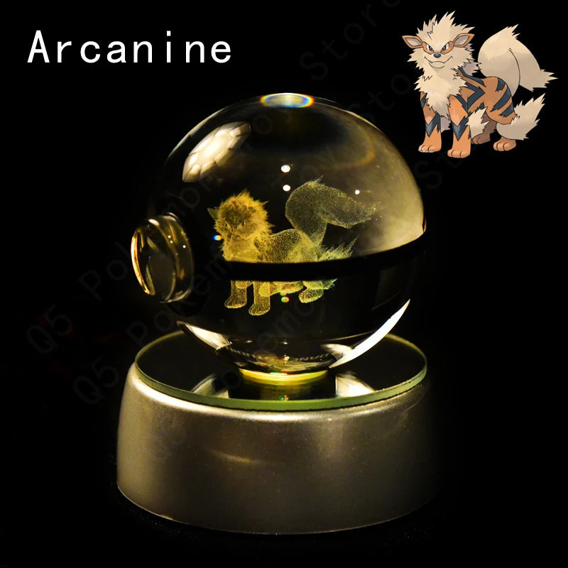 3D Crystal Ball Night Light – Glass LED Decorative Lamp