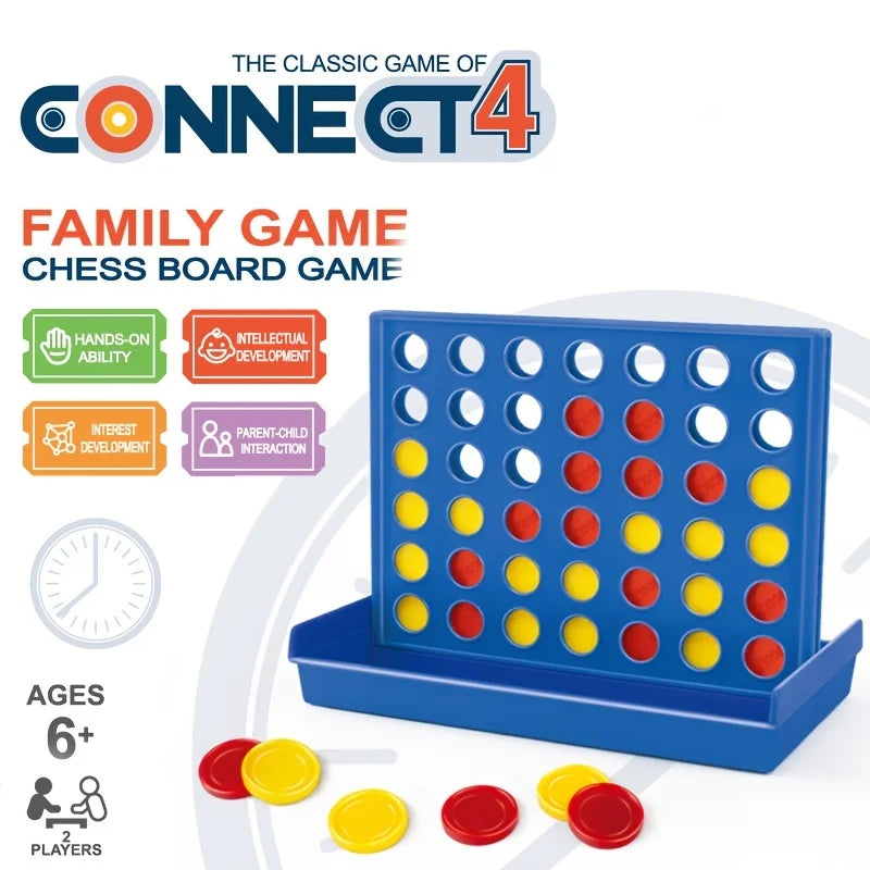 Four in a Row Game – Two Player Strategy Board Game for Kids