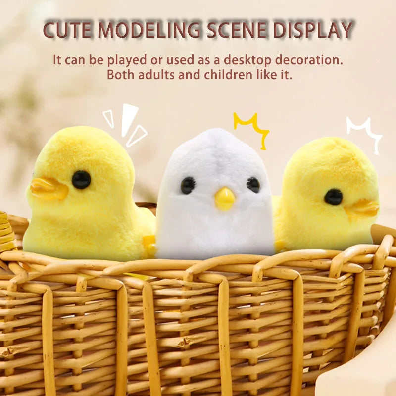 1/2Pcs Wind-Up Jumping Chicken and Duck Toys, Simulated Plush Chicken and Duck Walking Simulation, Halloween and Christmas Gifts