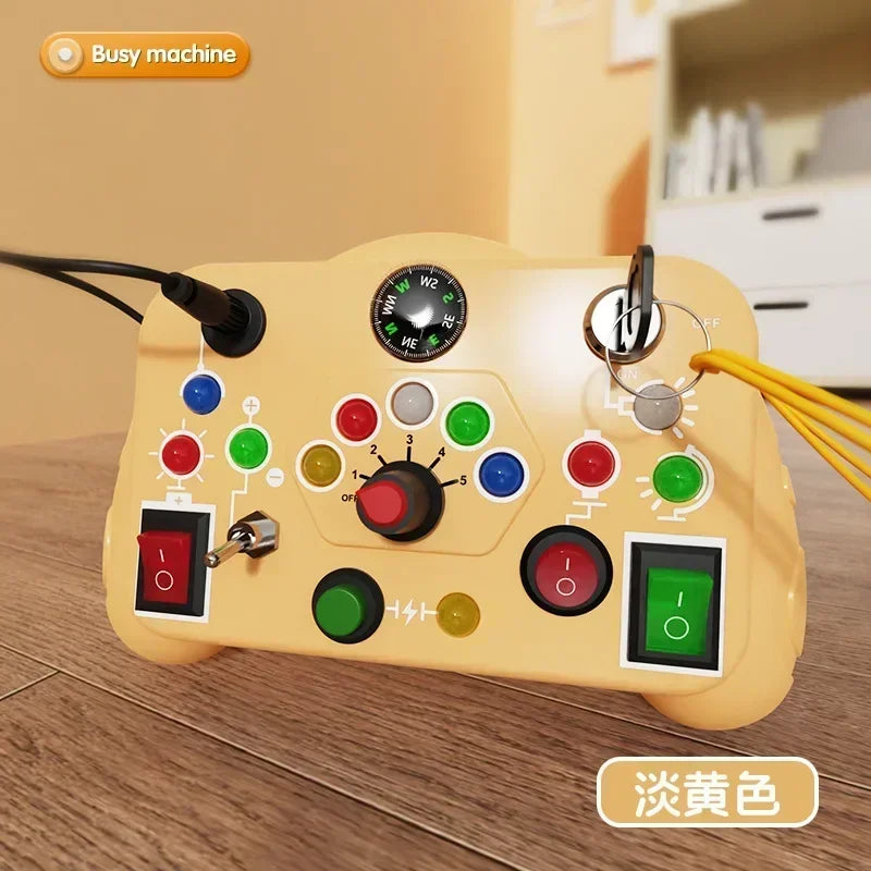 Montessori Busy Board LED Light Switch Sensory Activity Toy