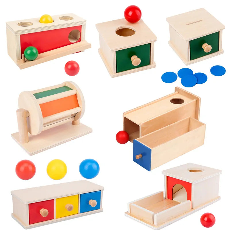 Montessori Color Matching Toy – Spinning Drum Fine Motor Activity
