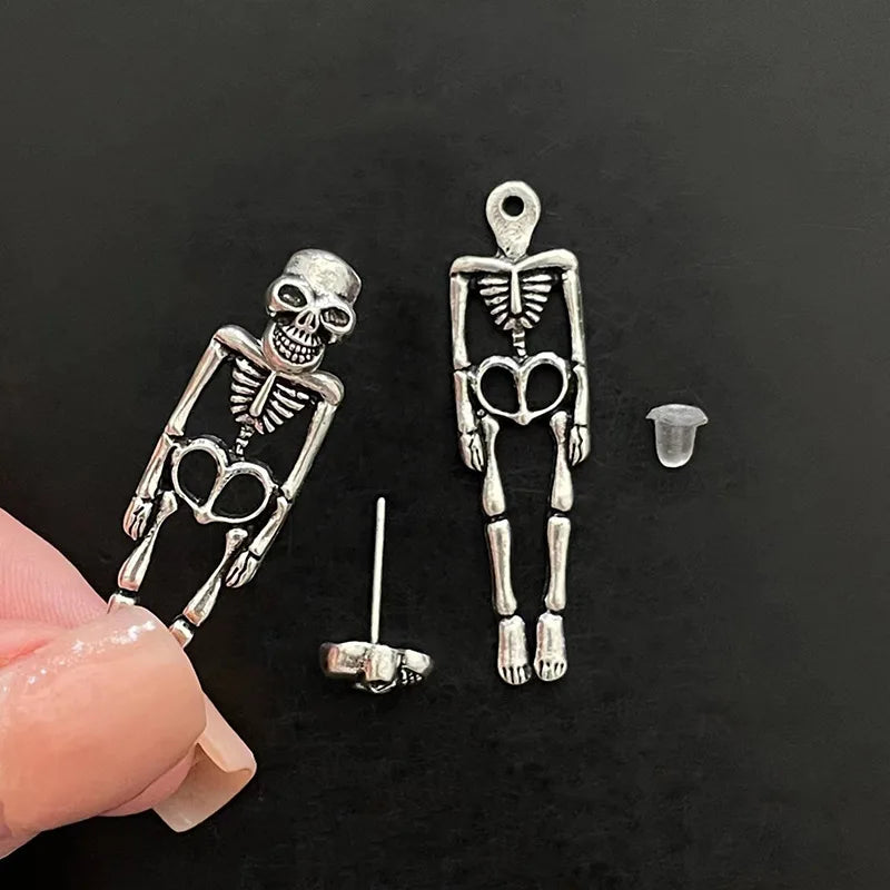 Halloween Skull Earrings Skeleton Dangle Punk Drop Jewelry
